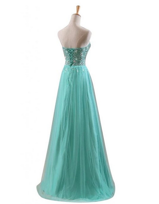 Custom Made Light Green Bridesmaid Dresses, Straps Chiffon Prom Dresses ...