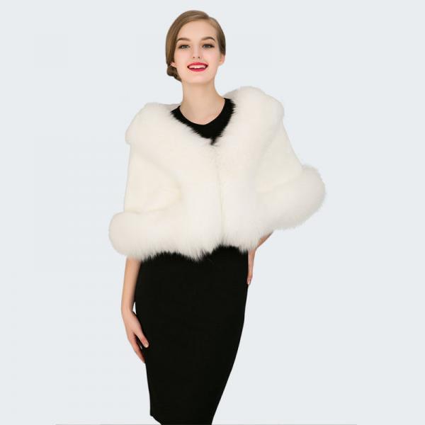 New Ivory/white Faux Fur Wrap Shrug Bolero Coat Bridal Shawl Hot Sale ...